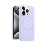 FUNDA DE SILICONA LIQUIDA + MAGNETIC PARA APPLE IPHONE 15 PRO MAX VIOLA