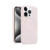 FUNDA DE SILICONA LIQUIDA + MAGNETIC PARA APPLE IPHONE 15 PRO ROSA