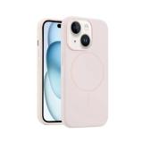 FUNDA DE SILICONA LIQUIDA + MAGNETIC PARA APPLE IPHONE 15 ROSA