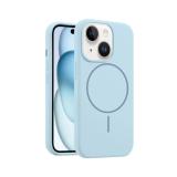 FUNDA DE SILICONA LIQUIDA + MAGNETIC PARA APPLE IPHONE 15 AZUL