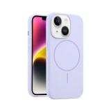 FUNDA DE SILICONA LIQUIDA + MAGNETIC PARA APPLE IPHONE 14 PLUS VIOLA
