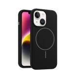 FUNDA DE SILICONA LIQUIDA + MAGNETIC PARA APPLE IPHONE 14 PLUS NEGRO