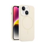 FUNDA DE SILICONA LIQUIDA + MAGNETIC PARA APPLE IPHONE 14 PLUS BLANCO