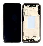 PANTALLA TACTIL + DISPLAY AMOLED DISPLAY COMPLETO CON MARCO PARA SAMSUNG GALAXY A26 5G A266B NEGRO ORIGINAL (SERVICE PACK) (ENSAMBLADO)