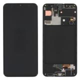 PANTALLA TACTIL + DISPLAY LCD DISPLAY COMPLETO + MARCO PARA SAMSUNG GALAXY A30S A307F NEGRO ORIGINAL (SERVICE PACK) (ENSAMBLADO)