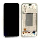 PANTALLA TACTIL + DISPLAY AMOLED DISPLAY COMPLETO CON MARCO PARA SAMSUNG GALAXY A36 5G A366B LIMA VERDE ORIGINAL (SERVICE PACK) (ENSAMBLADO)