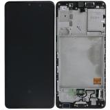 PANTALLA TACTIL + DISPLAY LCD DISPLAY COMPLETO CON MARCO PARA SAMSUNG GALAXY A41 A415F NEGRO ORIGINAL (SERVICE PACK) (ENSAMBLADO)