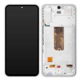 PANTALLA TACTIL + DISPLAY LCD DISPLAY COMPLETO + MARCO PARA SAMSUNG GALAXY A54 5G A546B BLANCO ORIGINAL (SERVICE PACK) (ENSAMBLADO)