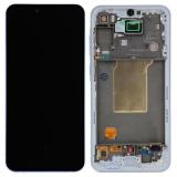 PANTALLA TACTIL + DISPLAY AMOLED DISPLAY COMPLETO CON MARCO PARA SAMSUNG GALAXY A55 5G A556B AZUL HIELO ORIGINAL (SERVICE PACK) (ENSAMBLADO)