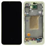 PANTALLA TACTIL + DISPLAY AMOLED DISPLAY COMPLETO CON MARCO PARA SAMSUNG GALAXY A55 5G A556B AMARILLO ORIGINAL (SERVICE PACK) (ENSAMBLADO)