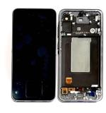 PANTALLA TACTIL + DISPLAY AMOLED DISPLAY COMPLETO CON MARCO PARA SAMSUNG GALAXY A56 5G A566B NEGRO / GRAPHITE ORIGINAL (SERVICE PACK) (ENSAMBLADO)