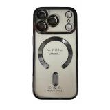 FUNDA DE GALVANOPLASTIA + PROTECCIÓN DE LENTES + MAGNETIC PARA APPLE IPHONE 17 PRO NEGRO
