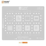 AMAOE EU-3 PLANTILLA METALICA DE CHIP IC PARA SAMSUNG EXYNOS 7885 RAM / 9820 / 9610 RAM / 9611 RAM / 990 RAM / 7885 CPU / 880 / 980 / 9610 CPU / 9611 CPU / 990 CPU