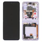 PANTALLA TACTIL + DISPLAY LCD DISPLAY COMPLETO + MARCO PARA SAMSUNG GALAXY Z FLIP 3 5G F711B LAVANDA ORIGINAL (SERVICE PACK)