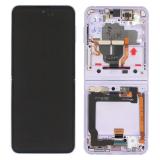 PANTALLA TACTIL + DISPLAY AMOLED DISPLAY COMPLETO CON MARCO PARA SAMSUNG GALAXY Z FLIP 3 5G F711B LAVANDA PANTALLA SERVICE PACK + MARCO (NO ORIGINAL)