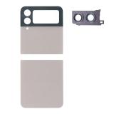 SET 2 PIEZAS TAPA TRASERA PARA SAMSUNG GALAXY Z FLIP4 5G F721B ROSA ORO