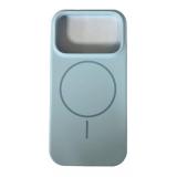 FUNDA DE SILICONA LIQUIDA + MAGNETIC PARA APPLE IPHONE 17 PRO AZUL