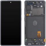 DISPLAY LCD + PANTALLA TACTIL DISPLAY COMPLETO + MARCO + ANTENNA PARA SAMSUNG GALAXY S20 FE 5G / S20 LITE G781B AZUL / NEGRO ORIGINAL (SERVICE PACK)