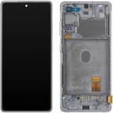 DISPLAY LCD + PANTALLA TACTIL DISPLAY COMPLETO + MARCO + ANTENNA PARA SAMSUNG GALAXY S20 FE 5G / S20 LITE G781B BLANCO ORIGINAL (SERVICE PACK)