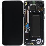 PANTALLA TACTIL + DISPLAY AMOLED DISPLAY COMPLETO + MARCO PARA SAMSUNG GALAXY S8 PLUS S8+ G955F NEGRO PANTALLA SERVICE PACK + MARCO (NO ORIGINAL)