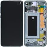 PANTALLA TACTIL + DISPLAY AMOLED DISPLAY COMPLETO + MARCO PARA SAMSUNG GALAXY S10 G973F VERDE PRISMA ORIGINAL (SERVICE PACK) (ENSAMBLADO)