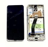 PANTALLA TACTIL + DISPLAY LCD DISPLAY COMPLETO + MARCO PARA SAMSUNG GALAXY S20 G980F / G981F / G981B BLANCO ORIGINAL (SERVICE PACK) US VERSION