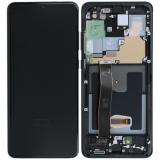 PANTALLA TACTIL + DISPLAY LCD DISPLAY COMPLETO + MARCO PARA SAMSUNG GALAXY S20 ULTRA 5G G988B NEGRO SERVICE PACK + MARCO (NO ORIGINAL)