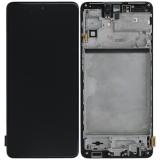DISPLAY LCD + PANTALLA TACTIL DISPLAY COMPLETO + MARCO PARA SAMSUNG GALAXY M51 M515F NEGRO ORIGINAL (SERVICE PACK) (ENSAMBLADO)