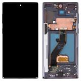 PANTALLA TACTIL + DISPLAY AMOLED DISPLAY COMPLETO + MARCO PARA SAMSUNG GALAXY NOTE10 N970F NEGRO ORIGINAL (SERVICE PACK) (ENSAMBLADO)