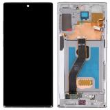 PANTALLA TACTIL + DISPLAY AMOLED DISPLAY COMPLETO + MARCO PARA SAMSUNG GALAXY NOTE 10 PLUS N975F PLATEADO ORIGINAL (SERVICE PACK) (ENSAMBLADO)