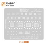 AMAOE PLANTILLA METALICA DE CHIP IC PARA SAM-13 SAMSUNG GALAXY A10S A107F / A6 PLUS A6+ 2018 A605F / A70 A705F / A9 (2018) / A9 STAR PRO A920F