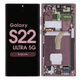 PANTALLA TACTIL + DISPLAY AMOLED DISPLAY COMPLETO + MARCO PARA SAMSUNG GALAXY S22 ULTRA 5G S908B VIOLETA ORIGINALE (SERVICE PACK) (ENSAMBLADO)