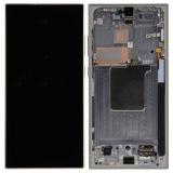 PANTALLA TACTIL + DISPLAY AMOLED DISPLAY COMPLETO + MARCO PARA SAMSUNG GALAXY S24 ULTRA 5G S928B GRIS / NARANJA / VIOLETA ORIGINAL (SERVICE PACK) (ENSAMBLADO)