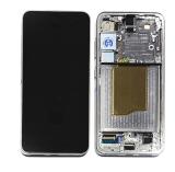 PANTALLA TACTIL + DISPLAY AMOLED DISPLAY COMPLETO + MARCO PARA SAMSUNG GALAXY S25 5G S931B SOMBRA PLATEADO ORIGINAL (SERVICE PACK) (ENSAMBLADO)
