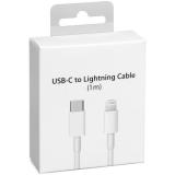 CABLE DE DATOS USB-C A LIGHTNING CON CAJA 1M PARA APPLE IPHONE 8G XR XS MAX IPAD 6 IPAD PRO ORIGINAL NEW